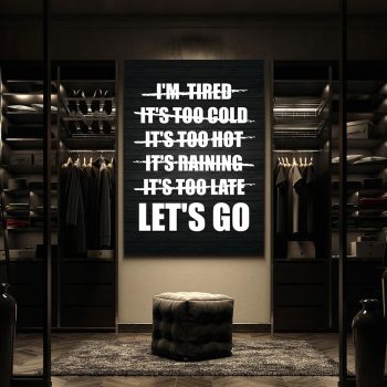 Lets Go No Excuses Gym Canvas Poster Prints - Wall Art Decor For Fan M23