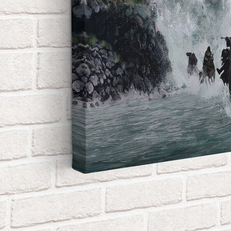Lord-of-The-Rings-Canvas-Huge-Canvas-Iconic-Decor-The-Horses-of-The-Nazgul-Arwen-Elf-Canvas-Arwen-Nazgul-Chase-Poster-Lotr-Canvas-1