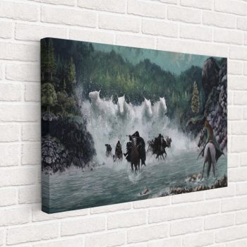 Lord of The Rings Canvas Huge Canvas Iconic Decor The Horses of The Nazgul Arwen Elf Canvas Arwen Nazgul Chase Poster Lotr Canvas