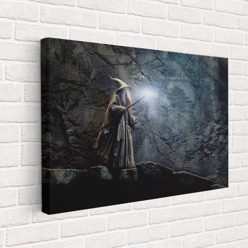 Lord-of-The-Rings-Wall-Art-Gandalf-in-The-Cave-Poster-Art-Lotr-Gift-Lotr-Canvas-Wall-Decor-3