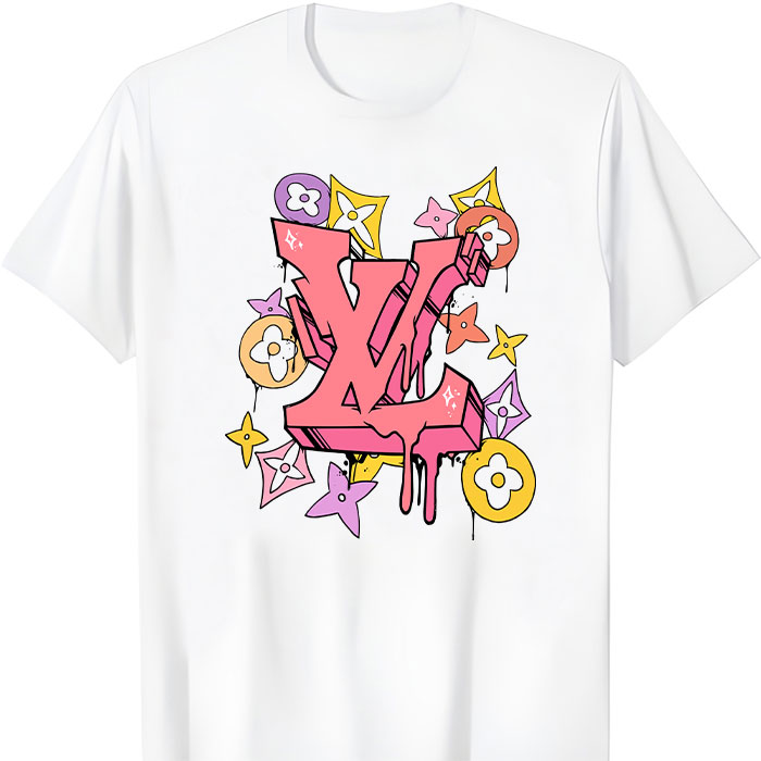 Louis-Vuitton-Graffiti-Logo-LV-Unisex-T-Shirt-CB436 Louis Vuitton Graffiti Logo LV Unisex T-Shirt CB436