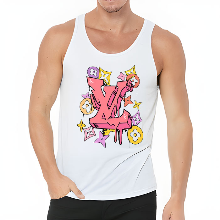 Louis-Vuitton-Graffiti-Logo-Unisex-Tank-Top-TB126 Louis Vuitton Graffiti Logo Unisex Tank Top TB126