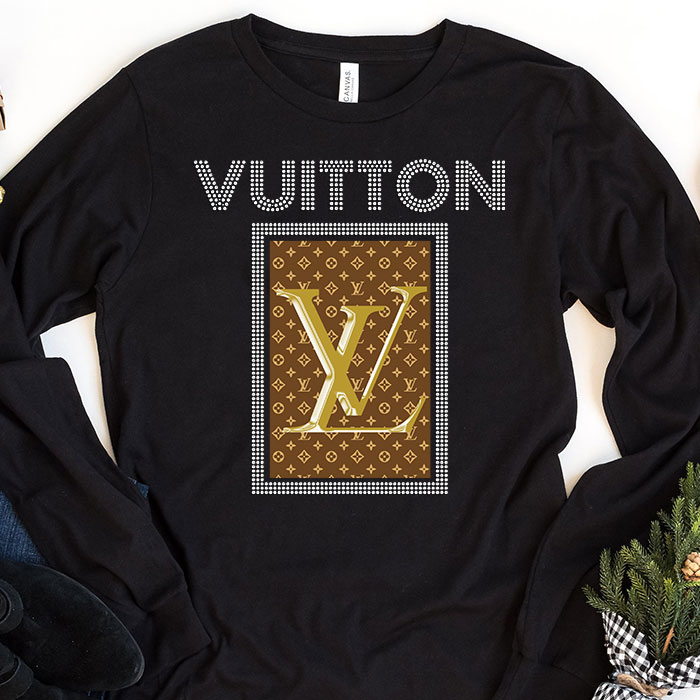 Louis-Vuitton-Logo-Luxury-Diamonds-Unisex-Kid-Long-Sleeve-Tee-LTB2604 Louis Vuitton Logo Luxury Diamonds Unisex & Kid Long Sleeve Tee LTB2604