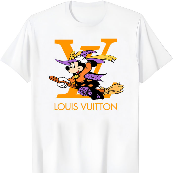 Louis-Vuitton-Logo-Luxury-Halloween-Pumpkin-Mickey-Mouse-Unisex-T-Shirt-NTB2651 Louis Vuitton Logo Luxury Halloween Pumpkin Mickey Mouse Unisex T-Shirt NTB2651