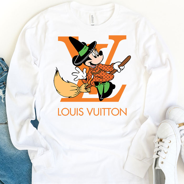 Louis-Vuitton-Logo-Luxury-Halloween-Pumpkin-Minnie-Mouse-Unisex-Kid-Long-Sleeve-Tee-TBL104-1