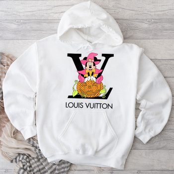 Louis Vuitton Logo Luxury Halloween Pumpkin Minnie Mouse Unisex Pullover Hoodie TB124