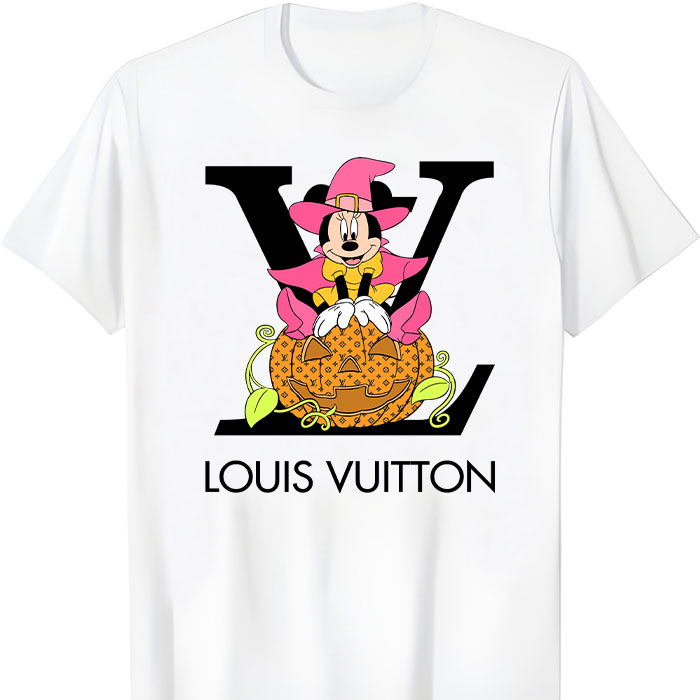Louis-Vuitton-Logo-Luxury-Halloween-Pumpkin-Minnie-Mouse-Unisex-T-Shirt-NTB2648 Louis Vuitton Logo Luxury Halloween Pumpkin Minnie Mouse Unisex T-Shirt NTB2648