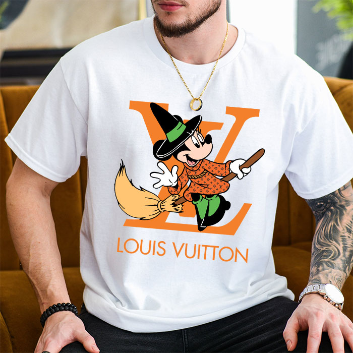Louis-Vuitton-Logo-Luxury-Halloween-Pumpkin-Minnie-Mouse-Unisex-T-Shirt-NTB2649-2
