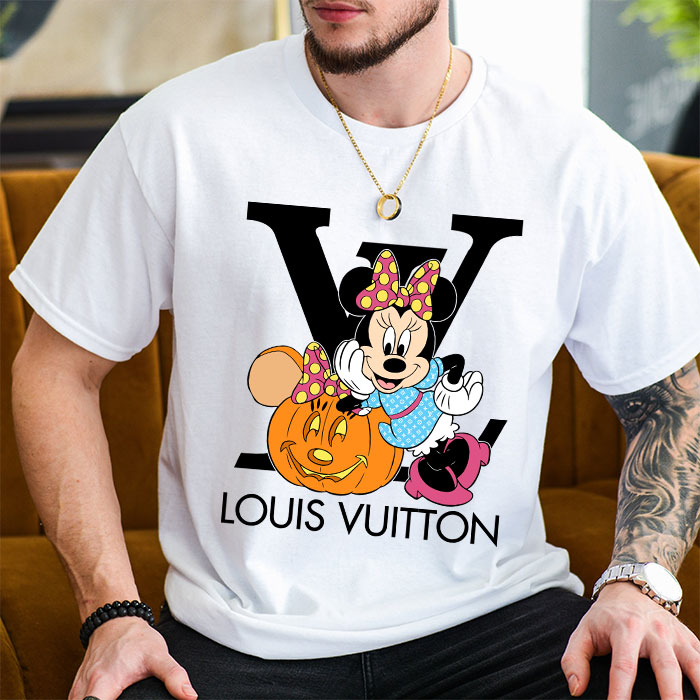 Louis-Vuitton-Logo-Luxury-Halloween-Pumpkin-Minnie-Mouse-Unisex-T-Shirt-NTB2650-2
