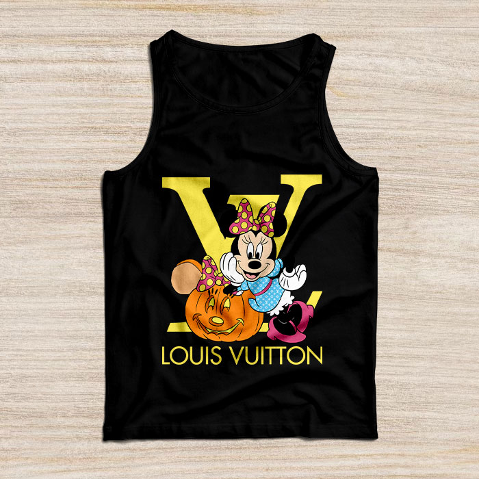 Louis-Vuitton-Logo-Luxury-Halloween-Pumpkin-Minnie-Mouse-Unisex-Tank-Top-TB078 Louis Vuitton Logo Luxury Halloween Pumpkin Minnie Mouse Unisex Tank Top TB078