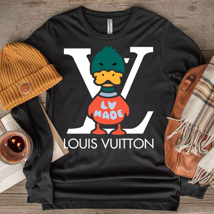 Louis-Vuitton-Logo-Luxury-Knit-Duck-Crewneck-Unisex-Kid-Long-Sleeve-Tee-TBL141-1