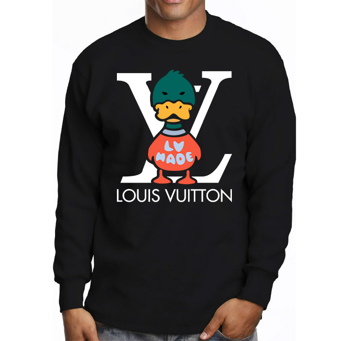 Louis-Vuitton-Logo-Luxury-Knit-Duck-Crewneck-Unisex-Kid-Long-Sleeve-Tee-TBL141-3