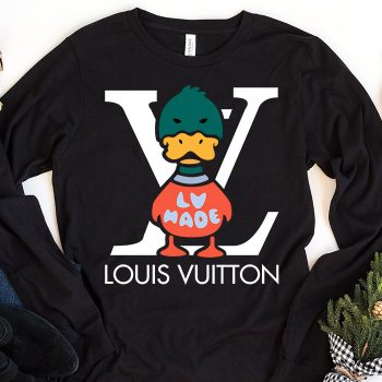 Louis Vuitton Logo Luxury Knit Duck Crewneck Unisex & Kid Long Sleeve Tee TBL141