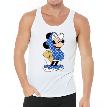 Louis Vuitton Logo Luxury Mickey Mouse Hoodies With Bag Unisex Tank Top TB092