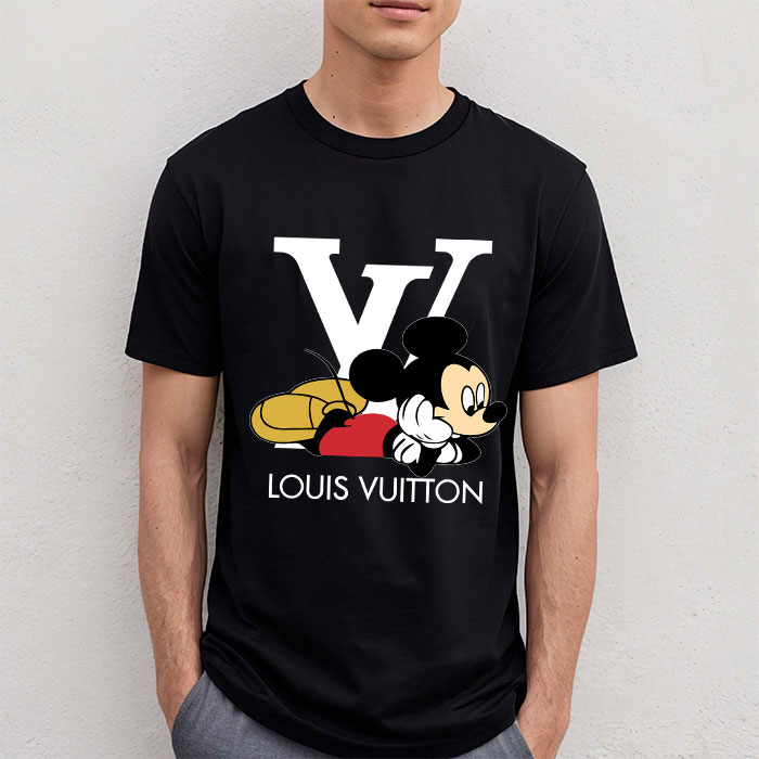 Louis-Vuitton-Logo-Luxury-Mickey-Mouse-LV-Unisex-T-Shirt-CB417-2