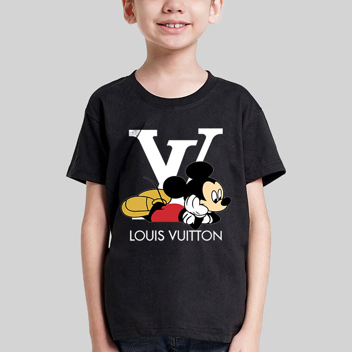 Louis-Vuitton-Logo-Luxury-Mickey-Mouse-LV-Unisex-T-Shirt-CB417-4