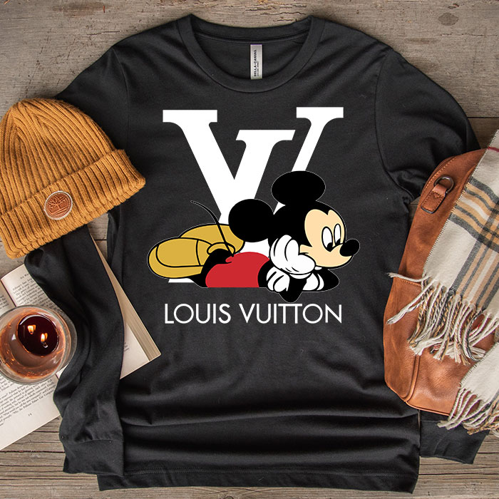 Louis-Vuitton-Logo-Luxury-Mickey-Mouse-Unisex-Kid-Long-Sleeve-Tee-TBL164-1