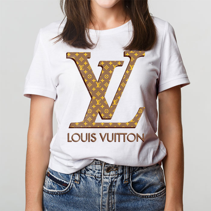 Louis-Vuitton-Logo-Luxury-Monogram-Canvas-Pattern-LV-Unisex-T-Shirt-CB455-1