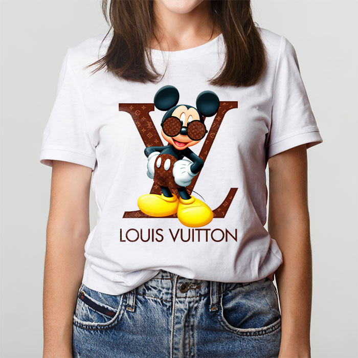 Louis-Vuitton-Logo-Luxury-Monogram-Canvas-Pattern-Mickey-Mouse-LV-Unisex-T-Shirt-CB397-1