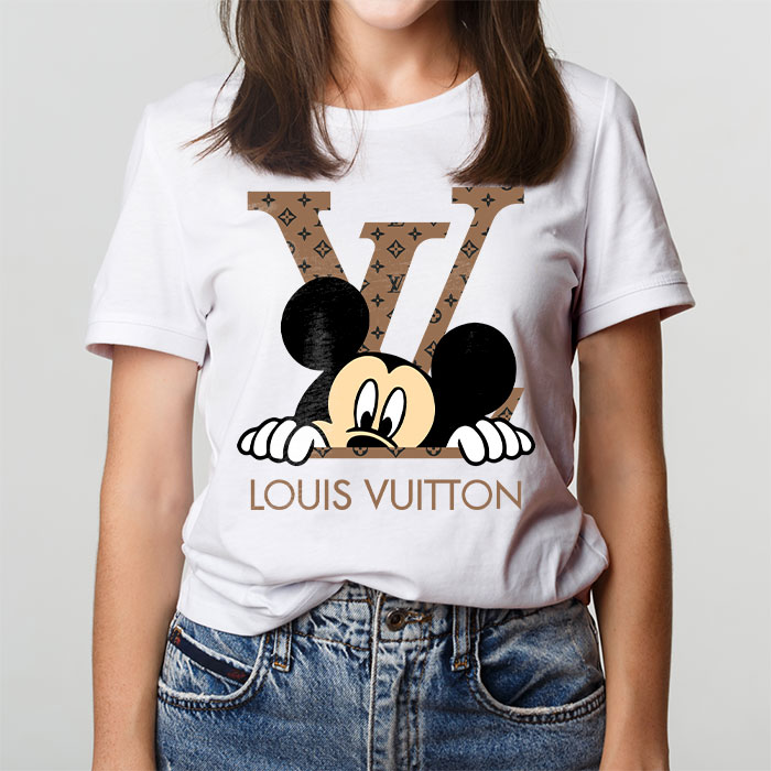Louis-Vuitton-Logo-Luxury-Monogram-Canvas-Pattern-Mickey-Mouse-LV-Unisex-T-Shirt-CB419-1