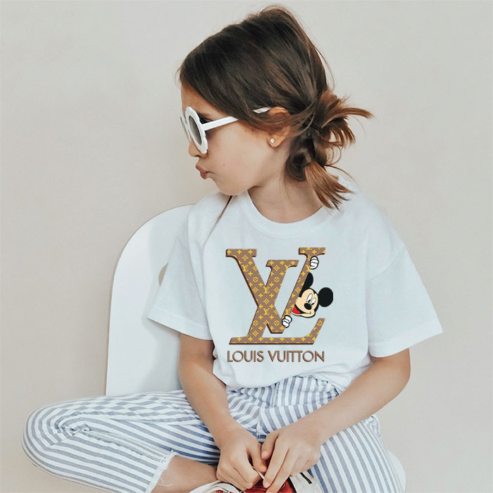 Louis-Vuitton-Logo-Luxury-Monogram-Canvas-Pattern-Mickey-Mouse-LV-Unisex-T-Shirt-CB423-3