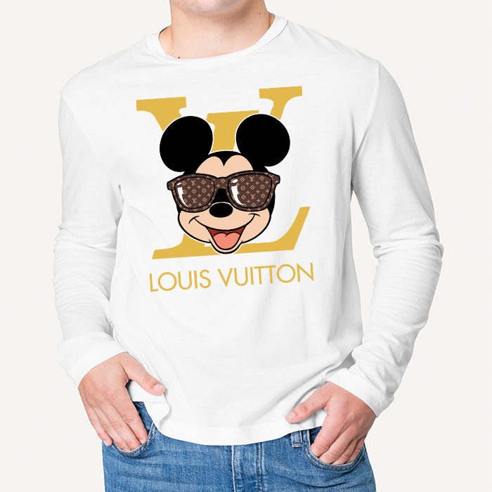 Louis-Vuitton-Logo-Luxury-Monogram-Canvas-Pattern-Mickey-Mouse-Unisex-Kid-Long-Sleeve-Tee-TBL140-3