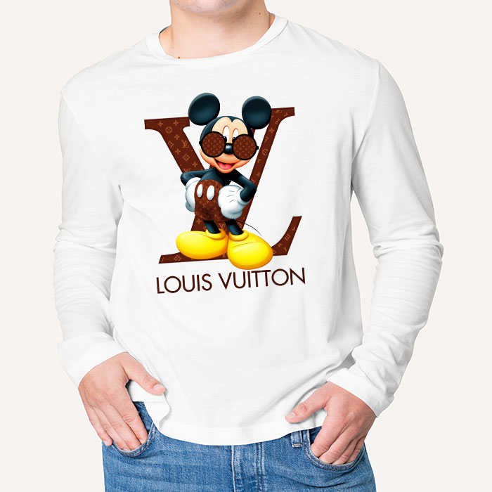 Louis-Vuitton-Logo-Luxury-Monogram-Canvas-Pattern-Mickey-Mouse-Unisex-Kid-Long-Sleeve-Tee-TBL144-3