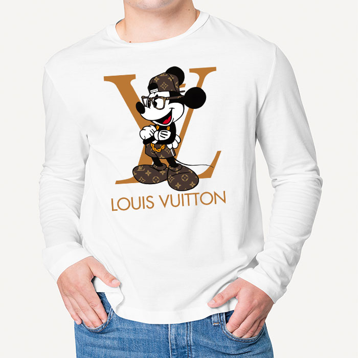 Louis-Vuitton-Logo-Luxury-Monogram-Canvas-Pattern-Mickey-Mouse-Unisex-Kid-Long-Sleeve-Tee-TBL147-3