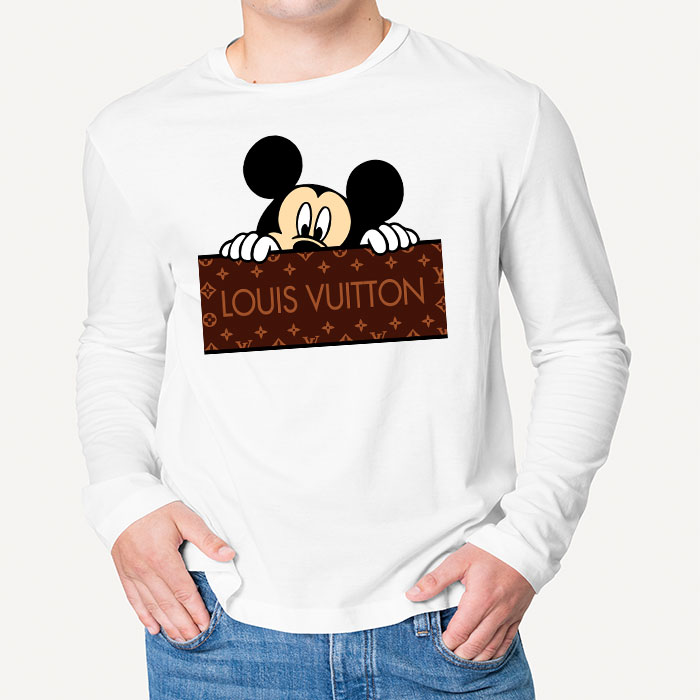 Louis-Vuitton-Logo-Luxury-Monogram-Canvas-Pattern-Mickey-Mouse-Unisex-Kid-Long-Sleeve-Tee-TBL167-3