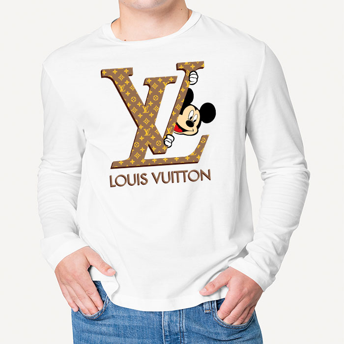 Louis-Vuitton-Logo-Luxury-Monogram-Canvas-Pattern-Mickey-Mouse-Unisex-Kid-Long-Sleeve-Tee-TBL170-3
