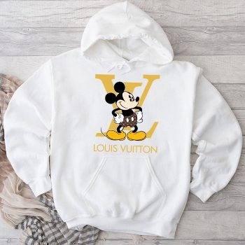 Louis Vuitton Logo Luxury Monogram Canvas Pattern Mickey Mouse Unisex Pullover Hoodie TB144