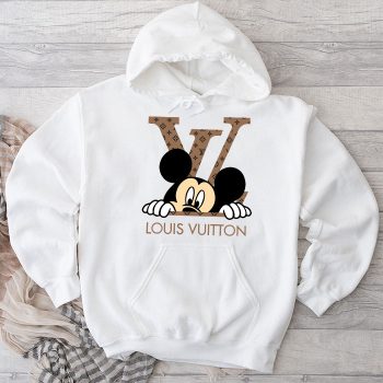 Louis Vuitton Logo Luxury Monogram Canvas Pattern Mickey Mouse Unisex Pullover Hoodie TB172