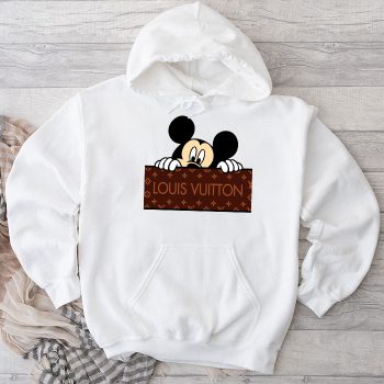Louis Vuitton Logo Luxury Monogram Canvas Pattern Mickey Mouse Unisex Pullover Hoodie TB173