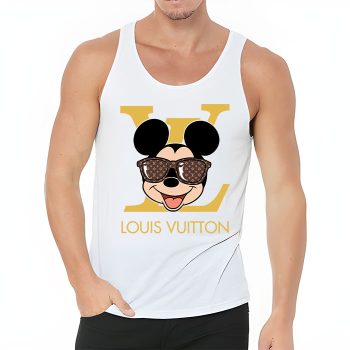 Louis Vuitton Logo Luxury Monogram Canvas Pattern Mickey Mouse Unisex Tank Top TB083