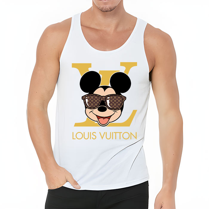 Louis-Vuitton-Logo-Luxury-Monogram-Canvas-Pattern-Mickey-Mouse-Unisex-Tank-Top-TB083 Louis Vuitton Logo Luxury Monogram Canvas Pattern Mickey Mouse Unisex Tank Top TB083