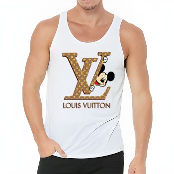 Louis Vuitton Logo Luxury Monogram Canvas Pattern Mickey Mouse Unisex Tank Top TB113
