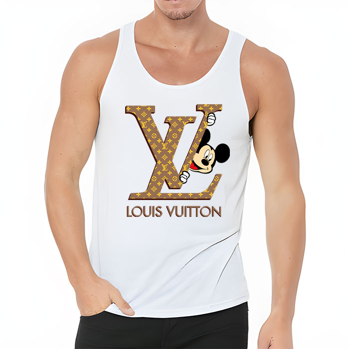 Louis-Vuitton-Logo-Luxury-Monogram-Canvas-Pattern-Mickey-Mouse-Unisex-Tank-Top-TB113 Louis Vuitton Logo Luxury Monogram Canvas Pattern Mickey Mouse Unisex Tank Top TB113