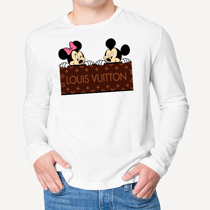 Louis-Vuitton-Logo-Luxury-Monogram-Canvas-Pattern-Minnie-Mouse-Mickey-Mouse-Unisex-Kid-Long-Sleeve-Tee-TBL169-2