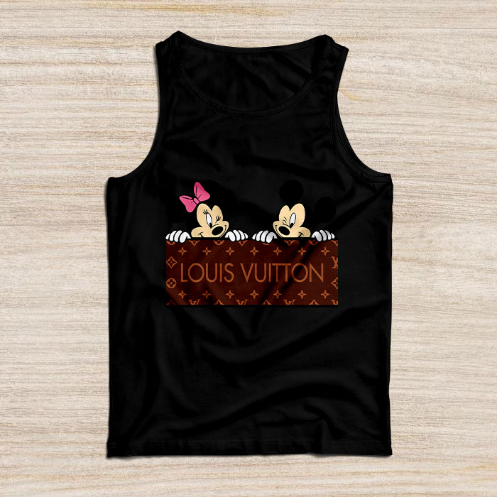 Louis-Vuitton-Logo-Luxury-Monogram-Canvas-Pattern-Minnie-Mouse-Mickey-Mouse-Unisex-Tank-Top-TB112 Louis Vuitton Logo Luxury Monogram Canvas Pattern Minnie Mouse Mickey Mouse Unisex Tank Top TB112