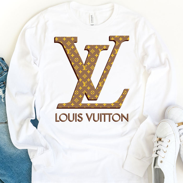 Louis-Vuitton-Logo-Luxury-Monogram-Canvas-Pattern-Unisex-Kid-Long-Sleeve-Tee-TBL202-1