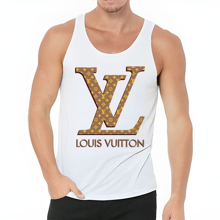 Louis-Vuitton-Logo-Luxury-Monogram-Canvas-Pattern-Unisex-Tank-Top-TB145 Louis Vuitton Logo Luxury Monogram Canvas Pattern Unisex Tank Top TB145