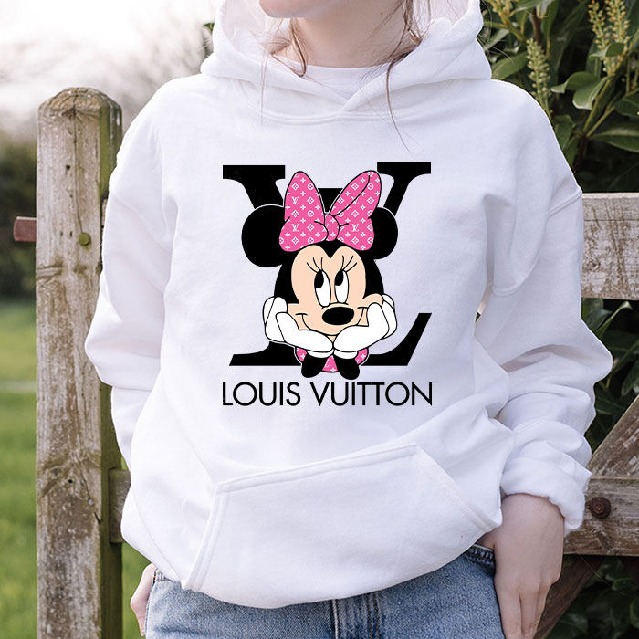 Louis-Vuitton-Logo-Luxury-Pink-And-White-Monogram-Canvas-Pattern-Minnie-Mouse-Unisex-Pullover-Hoodie-TB148-1