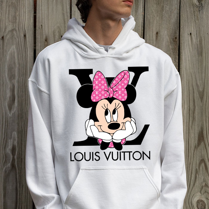 Louis-Vuitton-Logo-Luxury-Pink-And-White-Monogram-Canvas-Pattern-Minnie-Mouse-Unisex-Pullover-Hoodie-TB148-2