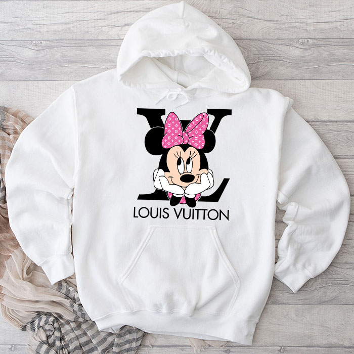 Louis-Vuitton-Logo-Luxury-Pink-And-White-Monogram-Canvas-Pattern-Minnie-Mouse-Unisex-Pullover-Hoodie-TB148 Louis Vuitton Logo Luxury Pink And White Monogram Canvas Pattern Minnie Mouse Unisex Pullover Hoodie TB148