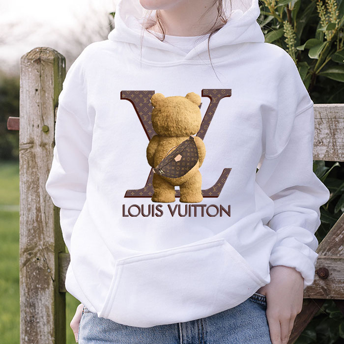 Louis-Vuitton-Logo-Luxury-Teddy-Bear-Unisex-Pullover-Hoodie-NTB2283-1