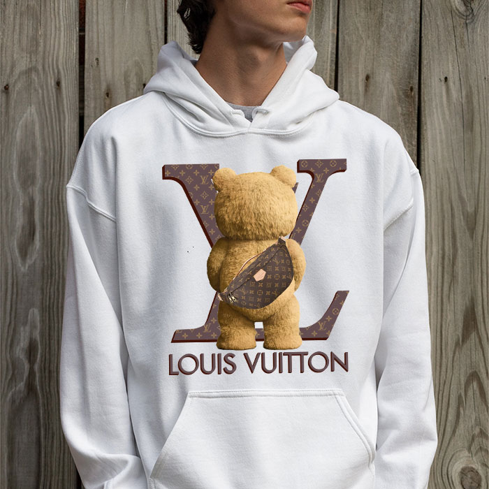 Louis-Vuitton-Logo-Luxury-Teddy-Bear-Unisex-Pullover-Hoodie-NTB2283-2