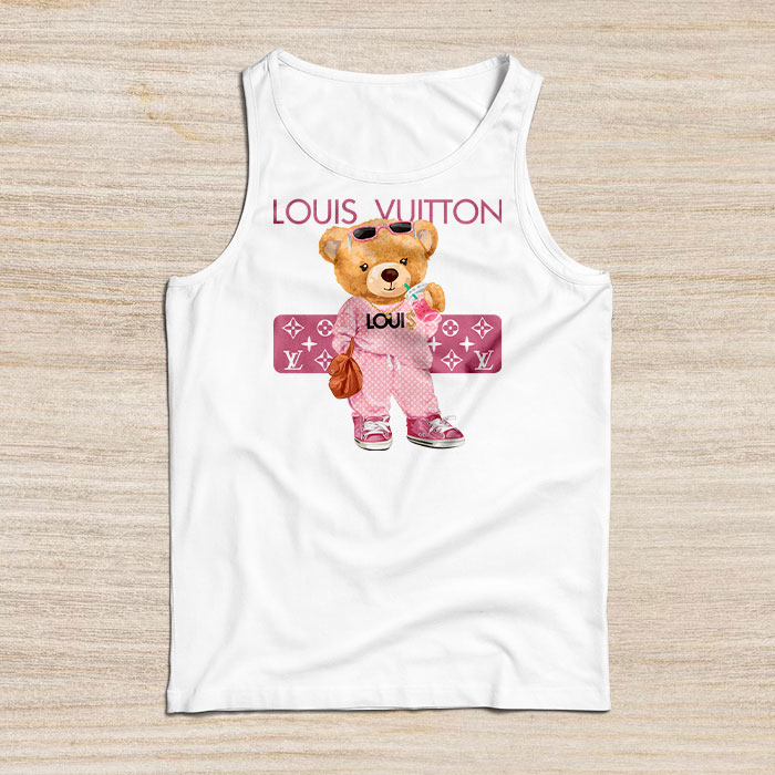 Louis-Vuitton-Logo-Luxury-Teddy-Bear-Unisex-Tank-Top-NTB2560 Louis Vuitton Logo Luxury Teddy Bear Unisex Tank Top NTB2560
