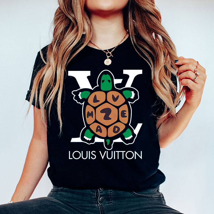 Louis-Vuitton-Logo-Luxury-Turtle-Humanmade-LV-Unisex-T-Shirt-CB413-1