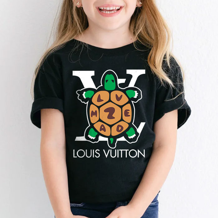 Louis-Vuitton-Logo-Luxury-Turtle-Humanmade-LV-Unisex-T-Shirt-CB413-3