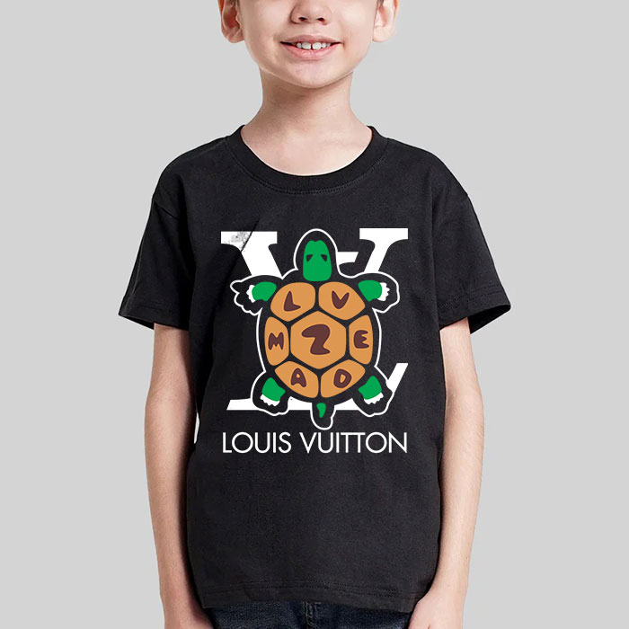 Louis-Vuitton-Logo-Luxury-Turtle-Humanmade-LV-Unisex-T-Shirt-CB413-4
